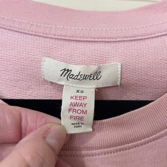 MADEWELL Saunter Sweatshirt Blush Pink Women’s Size XS Style AD474 - Picture 6 of 8